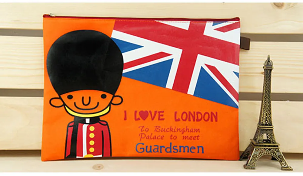 Leap London, ткань Оксфорд, ткань Оксфорд, многофункциональная, на молнии, конверт для документов, косметичка, чехол для данных, школьные принадлежности, канцелярские принадлежности