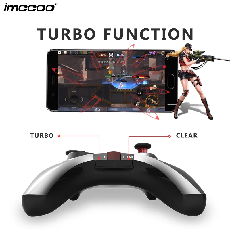 IMECOO 2 4 ГГц Беспроводной игровой контроллер Bluetooth геймпад для PS3 PC Android-смартфон Tablet