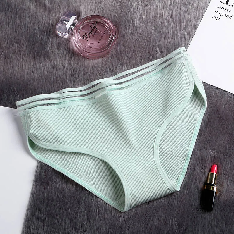 Woman Panties Cotton Underwear For Woman Briefs Solid Simple Antibacterial New 1 Pcs Panty Woman Female Underwear BANNIROU L-XXL - Цвет: Light Green