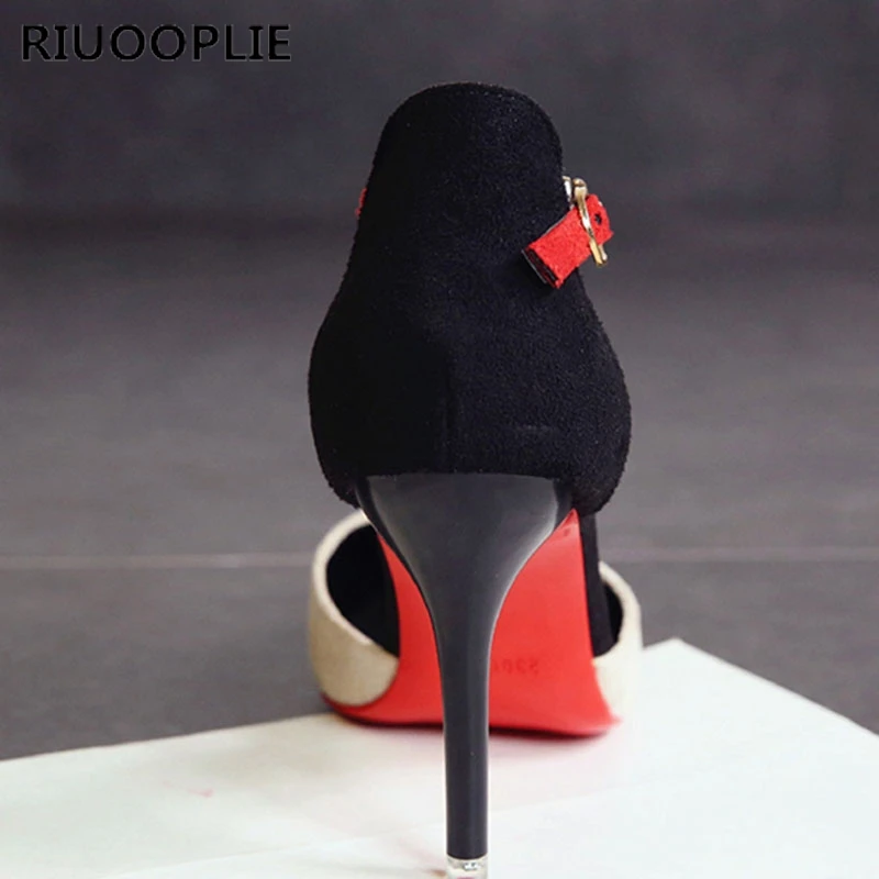 RIUOOPLIE/модные женские туфли на высоком каблуке в Корейском стиле тонкие с закрытым