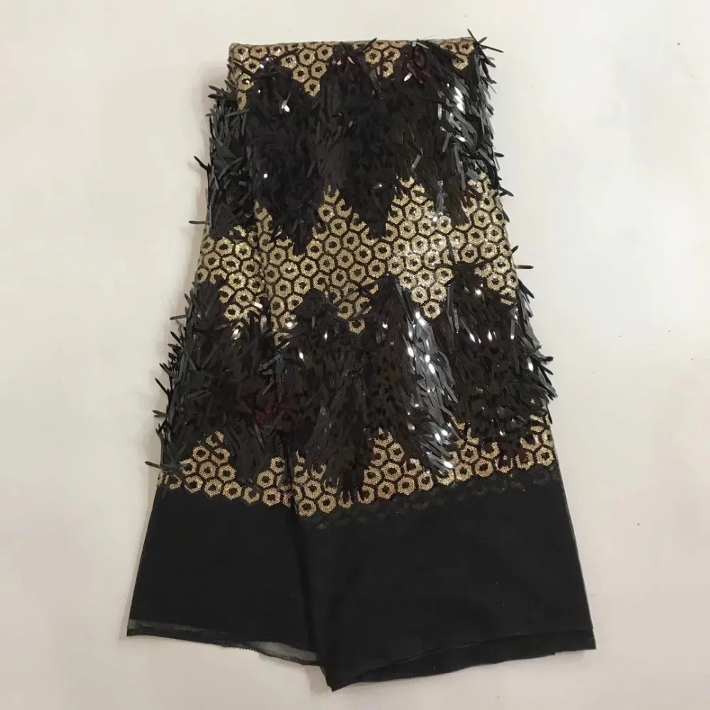 

Fashion French African Lace Fabric Guipure With Sequins Cord Tulle Nigerian Tissu Mesh India Lace For Wedding Dress TS6348