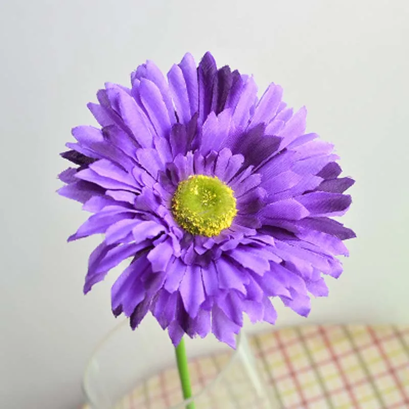 1 шт. Искусственные цветы Яркие Осенняя яркая Гербера Маргаритка поддельные Лист