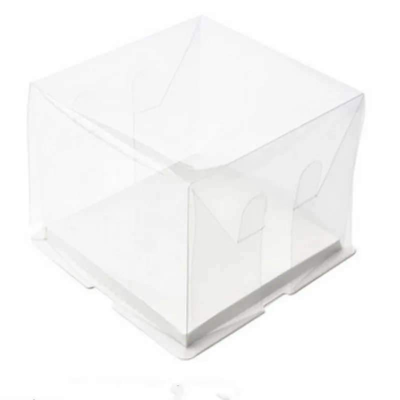 8 inch cake box Новые ins художественная выставка гироборд с колесами 8 дюймов/6-дюймовый датчик прозрачная коробка для торта добавить торт ко дню рождения портативный коробочка для кондитерских изделий выпечки посылка - Цвет: 8 inch cake box