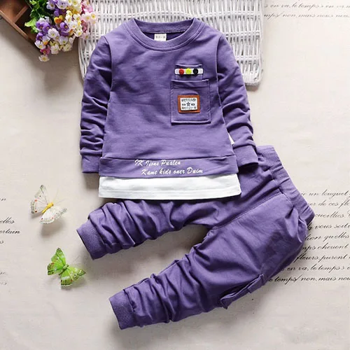 Photo Color Одежда для мальчиков, Костюм Джентльмена, Vestidos, комплект из 2 предметов, куртка с длинными рукавами и штаны, украшенная галстуком-бабочкой, качественная одежда для детей 1-4 лет, лидер продаж - Цвет: Photo Color