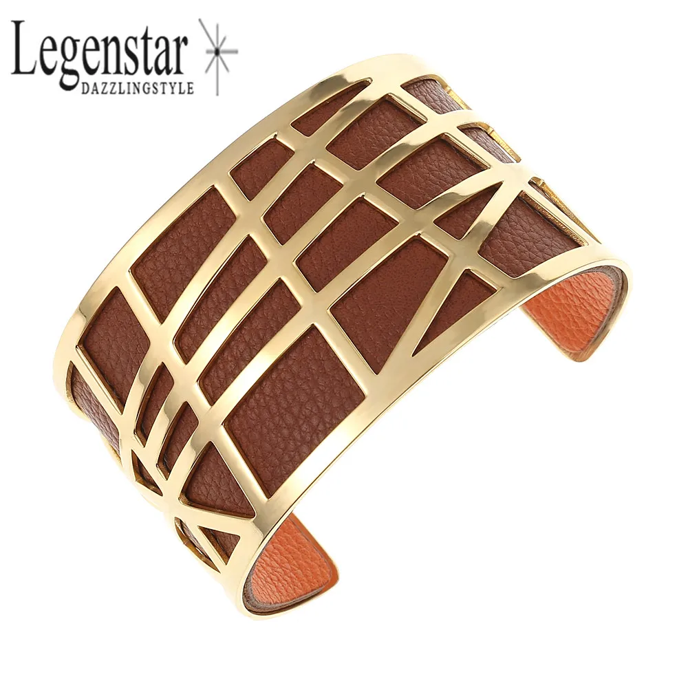 

Браслет-манжета женский из нержавеющей стали, с геометрической линией