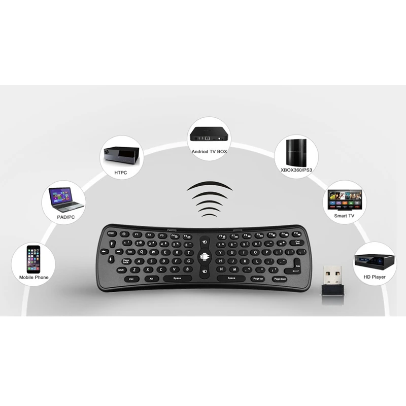 T6 Air Mouse 6 осевая 2 4 ГГц беспроводная Гироскопическая мини клавиатура для ПК/Android