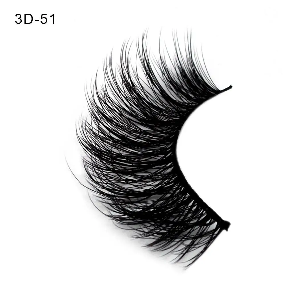 3D Искусственные ресницы ручной работы из синтетического волокна 5 пар мягких и