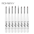 Набор кистей для ногтей ROHWXY, 8 шт., кисточки для маникюра, акриловые кисти для дизайна ногтей, тонкая ручка для рисования на ногтях, набор кистей для ногтей