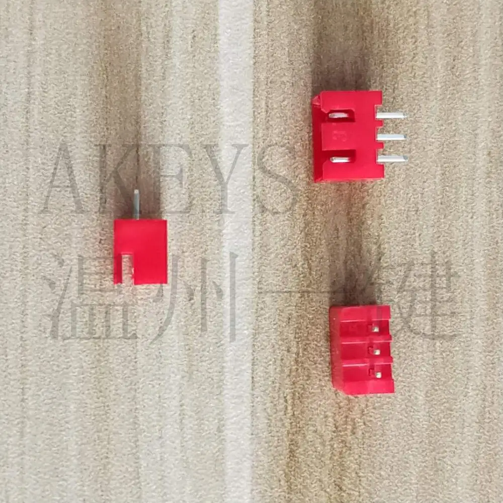 

100PCS XH2.54-3P 2.54mm pitch 3pin connector plug female straight pin housing connector adapter plug red