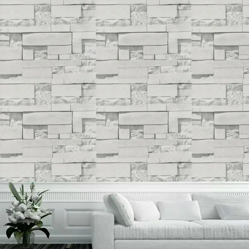 

New Arrivals Self Adhesive Brick Wallpaper 3d PVC Wallpapers Mural Roll Living Room TV Backdrop Wall Papers Home Decor EZ153