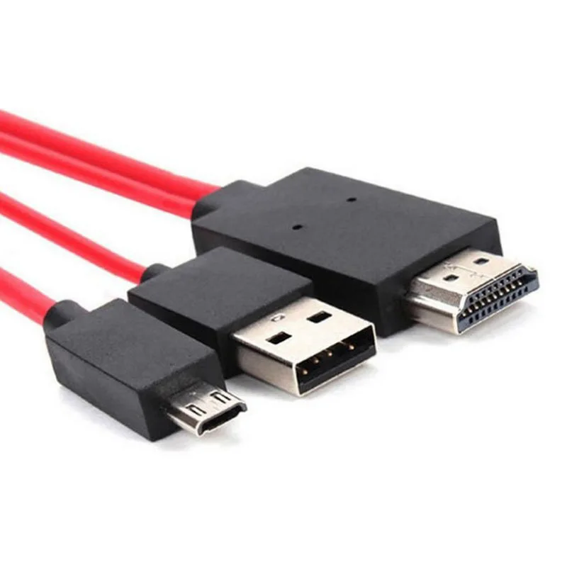 11-контактный Поворотный hdmi HD линия micro usb конвертер для Samsung S5/S4/S3 мобильный