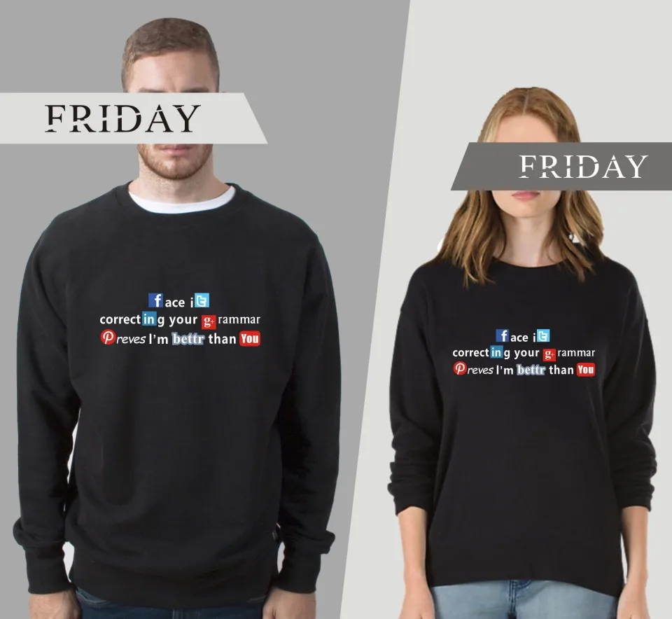 Мужские толстовки и свитшоты в стиле Фейсбука 2017 свитшот с забавным принтом