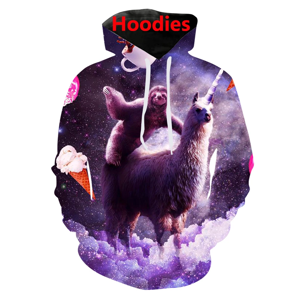 Футболка для верховой езды с изображением кота единорога в космосе 3d