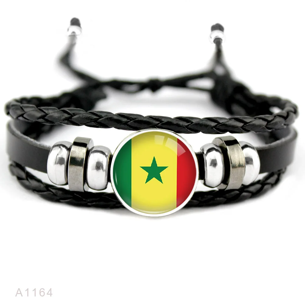 A1164 Venezuela Salvador Trinidad and Tobago guatemalas, Багамские Острова, чешский, хорватский, Колумбийский трафарет для маникюра кожаный мужской браслет для женщин - Окраска металла: A1164