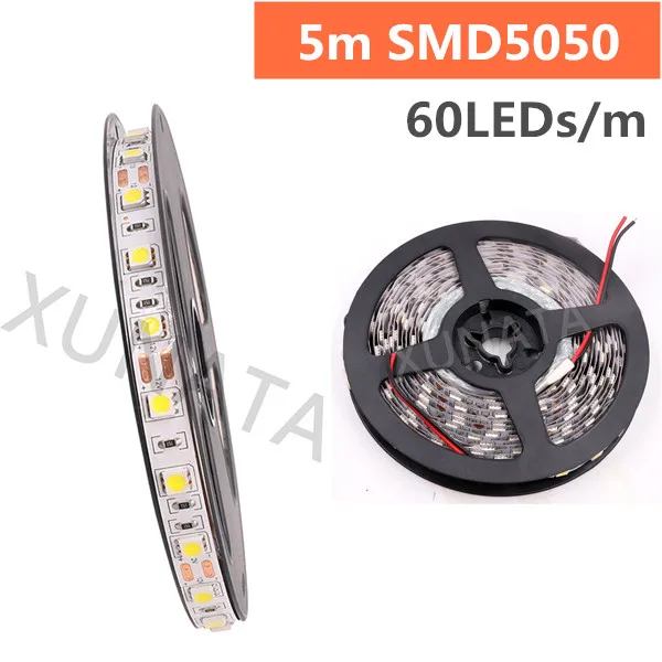 5050 5m 300leds 5 м/лот DC 12 В 120 светодиодов/м супер яркий SMD 5630 5730 светильник s 5050 2835 5054 водонепроницаемая гибкая ленточная лампа светодиодный светильник - Испускаемый цвет: 5050 5m 300leds
