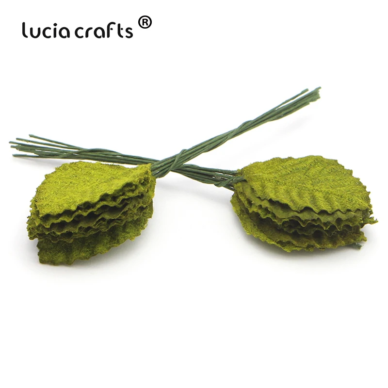 Lucia crafts 50 шт/100 шт искусственные листья флорист Сделай Сам домашний венок для вечеринок Свадебный декор Скрапбукинг Ремесло поддельные цветы A0703