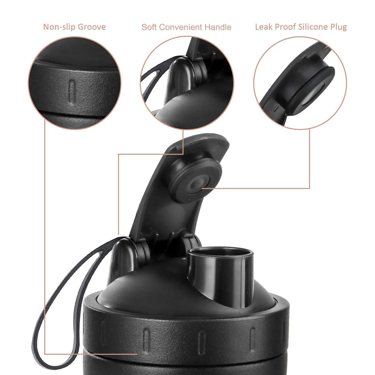 28 унций Нержавеющая сталь шейкер бутылка с венчиком мяч сывороточный протеин