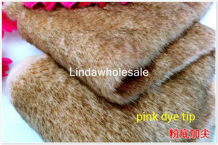 

faux fur fabric,Faux Mink fur rabbit fur pile 2cm dyed tip clothing plush fabric ,160cm*45cm (Harf yard)/pcs