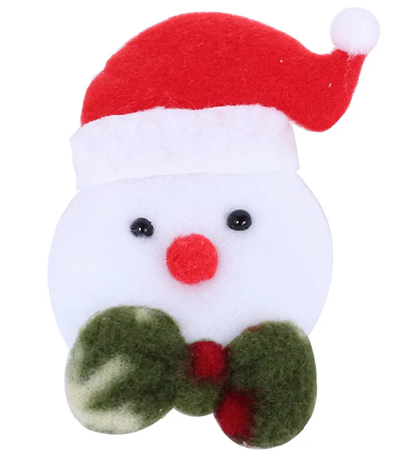 10 шт./лот LED светящийся Санта Клаус/брошь &quotСнеговик&quot детский подарок