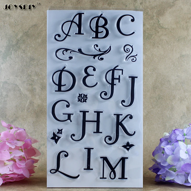 Классический большой Размеры Алфавит записки DIY фото карты учетной записи штамп