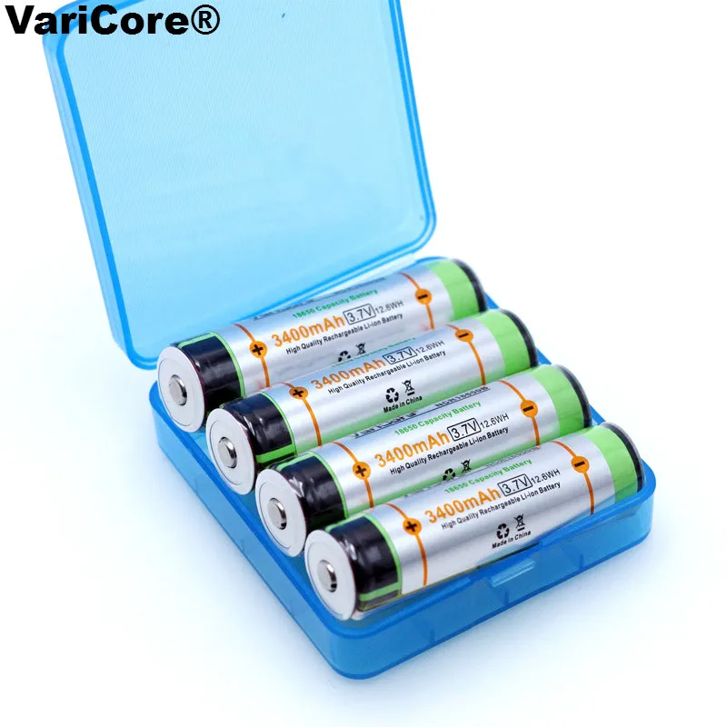 4 шт. аккумуляторные батарейки 18650 мАч 3400 в|rechargeable battery|battery 3.7vbattery rechargeable |
