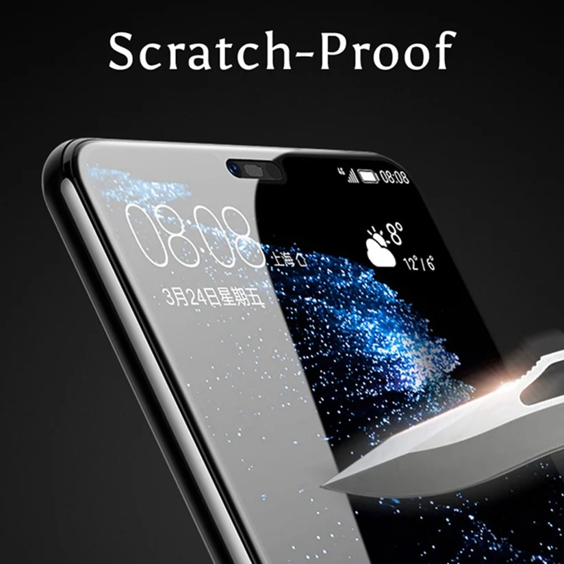 Reaoom 5D Tempered Glass for Huawei P20 Full Cover Protective Film Curved Edge Screen Protector 3D | Мобильные телефоны и