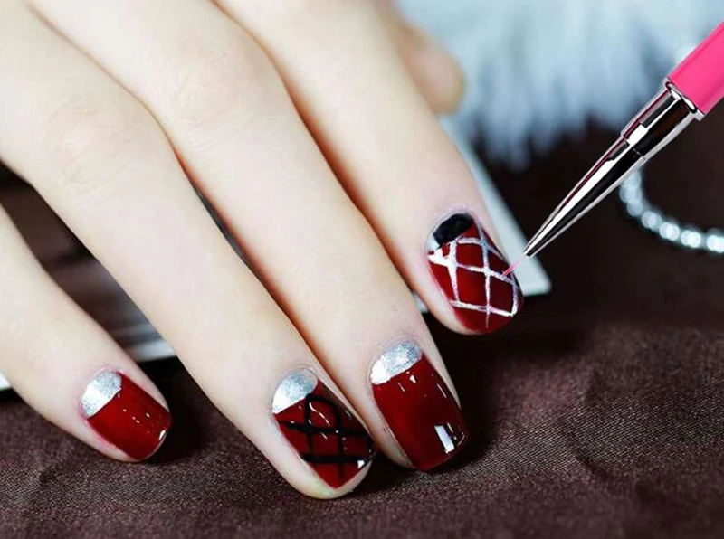 7 мм акриловый металлический УФ Гель лак для ногтей|brush crystal|nail designs toolscrystal brush |