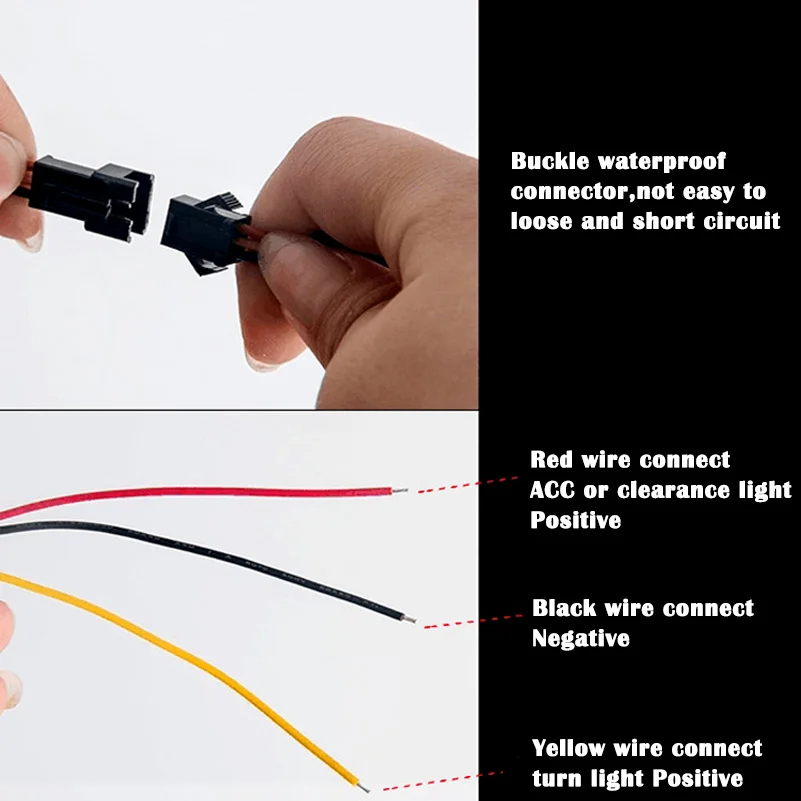 2 шт. гибкие полосы рыцаря наездника Янтарный переключатель сигнала поворота