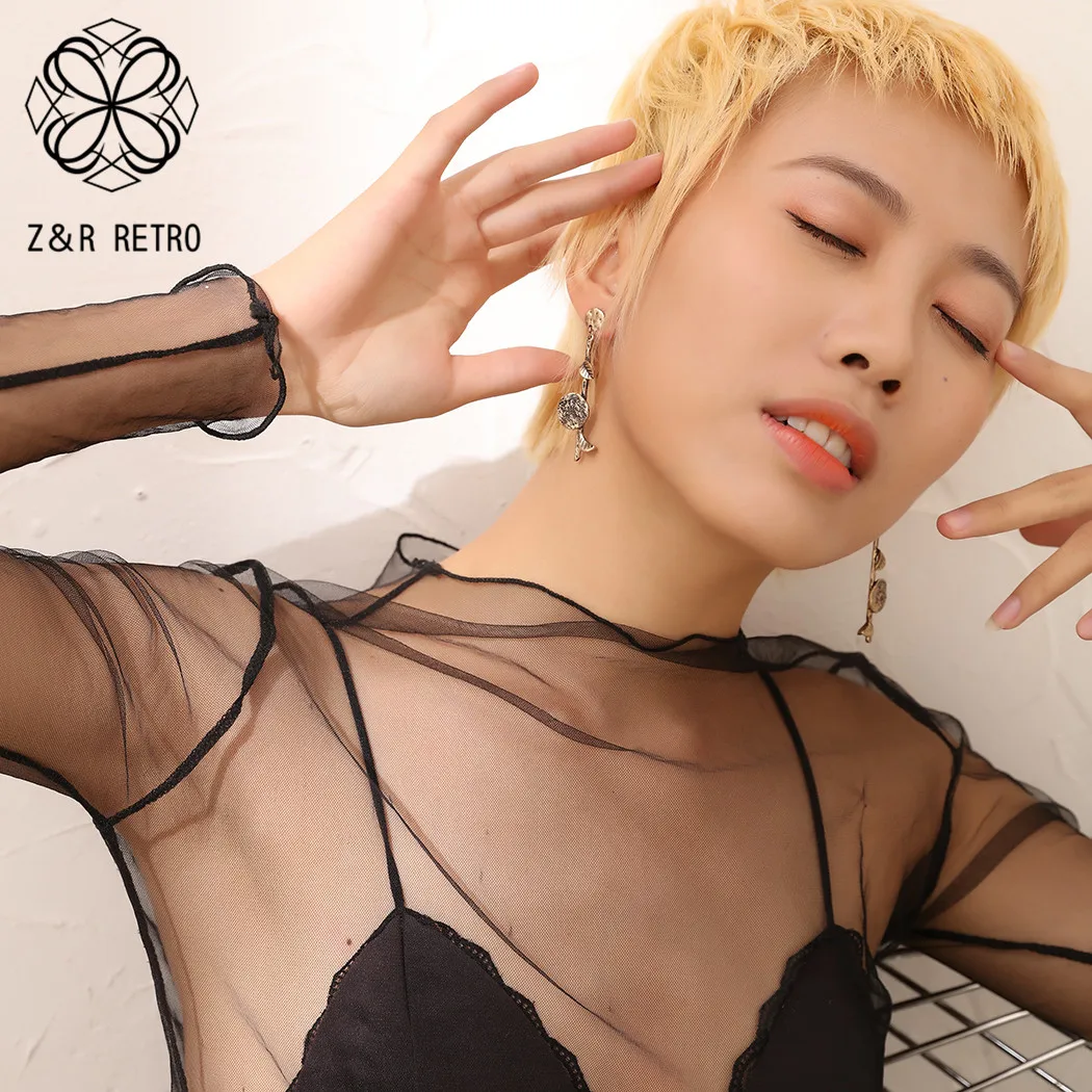 Серьги-гвоздики в винтажном стиле женские ювелирные украшения для ушей и