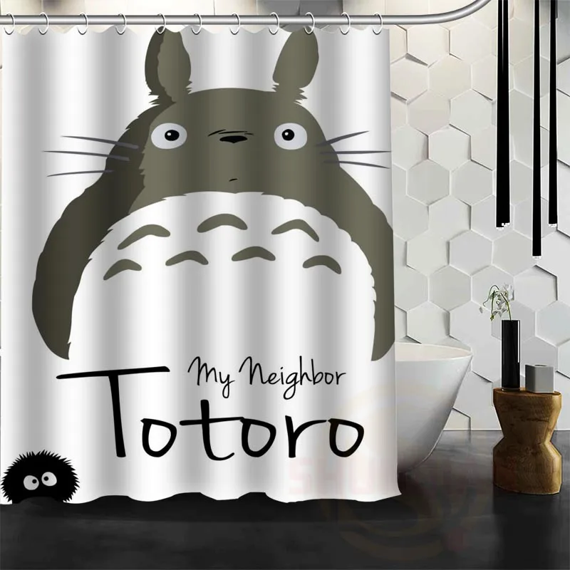 Лучшая занавеска для душа My Neighbor Totoro на заказ ванной водонепроницаемая ткань