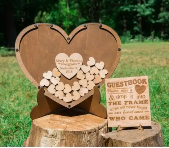 Индивидуальные имена dateHeart Drop Box Гостевая книга Свадьба Top Альтернатива