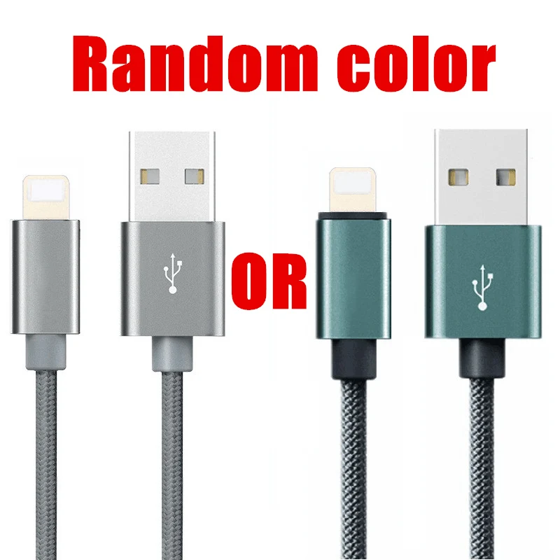ROCK USB кабель для iPhone XS MAX XR X 8 7 6 Plus 6S 5S plus iPad mini Кабели для быстрой зарядки шнур для зарядки мобильного телефона - Цвет: Green or Gray Random