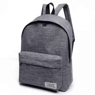 Серый Дешевый Холщовый Рюкзак Mochila, черный женский рюкзак, школьные сумки для подростков, парные рюкзаки, повседневные, 4 цвета, прочные - Цвет: Серый