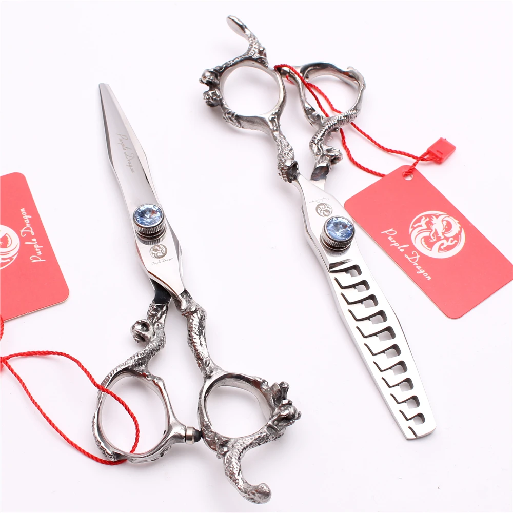 Профессиональные ножницы для стрижки волос 6 дюймов 17 5 см Z9006|cutting shears|purple dragonscissor