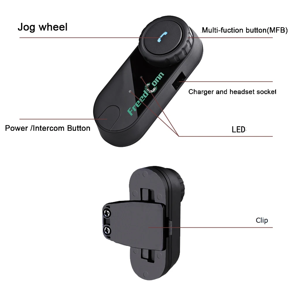 Bluetooth гарнитура для мотоциклетного шлема Freedconn 100 м|Наушники шлемов| |