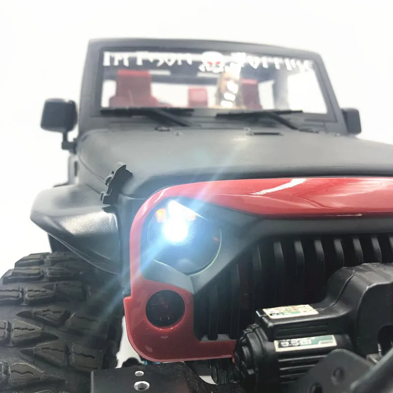 6 в радиоуправляемая Автомобильная фара 17 мм Светодиодные фары для 1/10 RC jeep Wrangle Body
