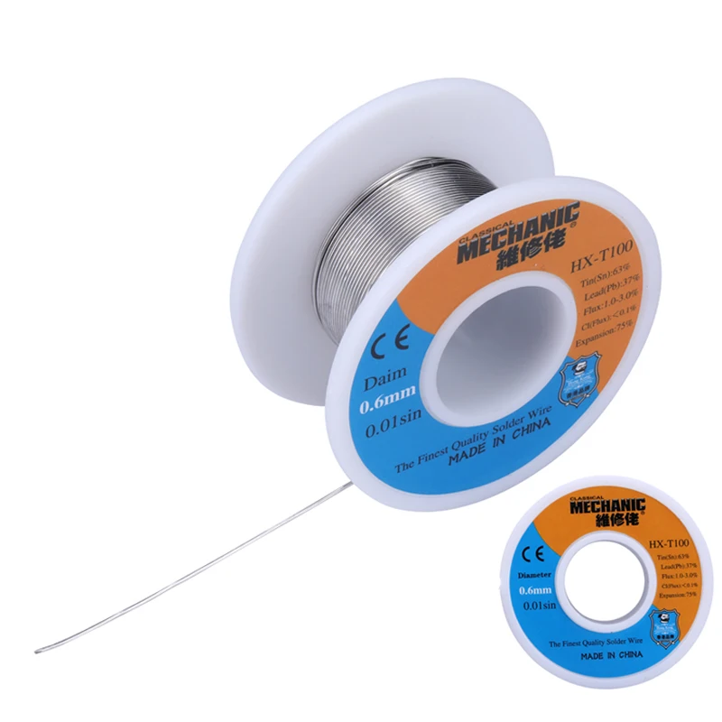 Mechanic 0.6mm Rosin Core Solder Tin Wire 183℃ Melting Point Welding For Mobile Phone PCB BGA Soldering Repair Tools | Инструменты