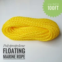 14 inch 100ft lightweight hollow polypropylene floating anchor mooring rope dock rope marine rope