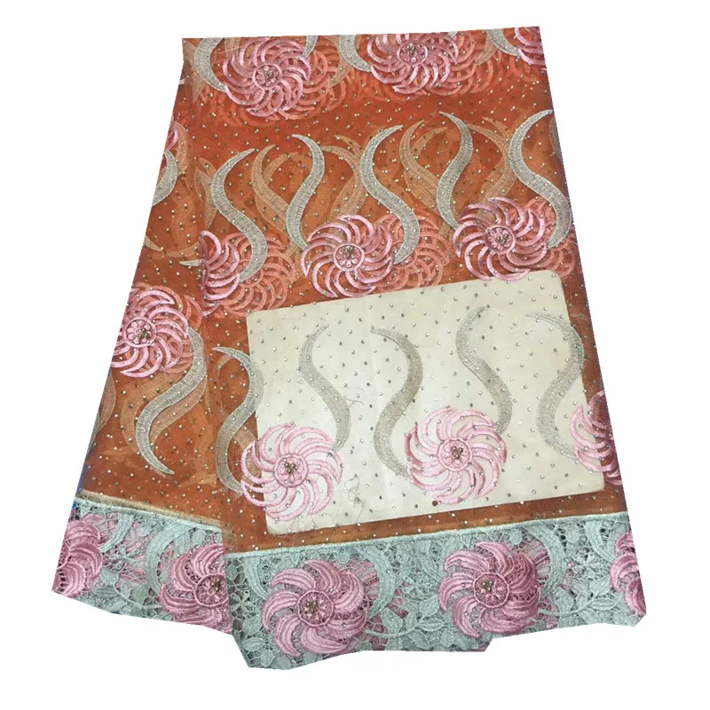 Новинка 2018 г. Высокое качество Африканский тюль кружевной ткани для вечернее