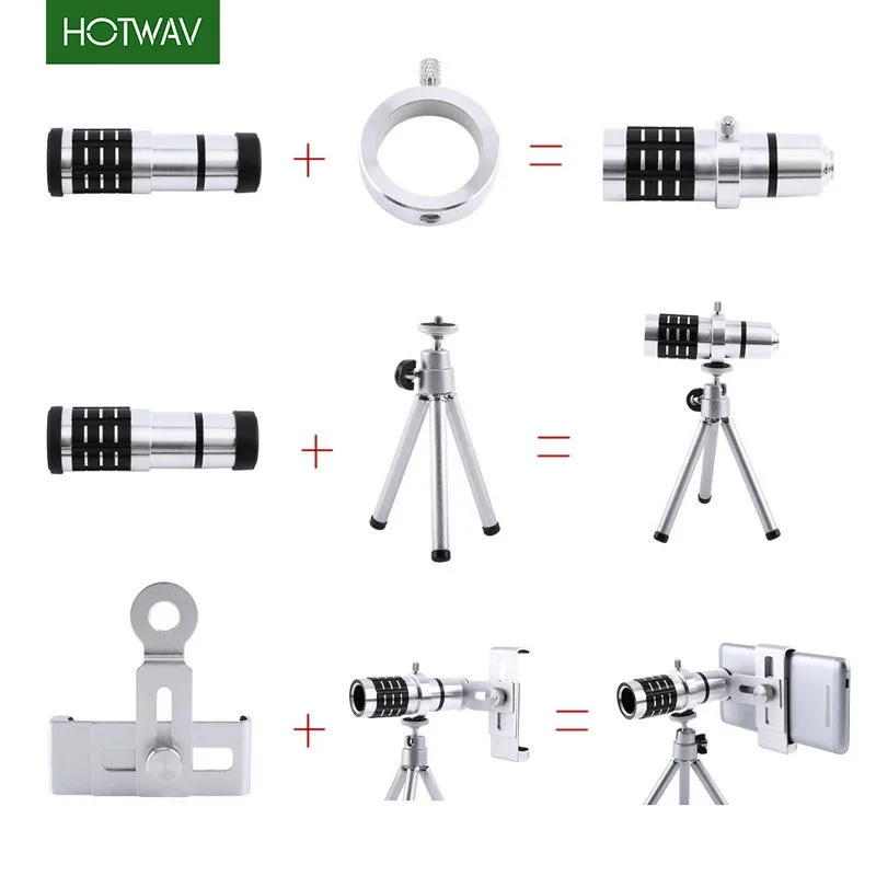 HOTWAV 12X Мобильный телеобъектив с зумом целлюлярный объектив телескоп