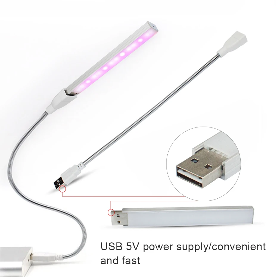 Светодиодсветильник фитолампа полного спектра 5 В USB 3 Вт|Промышленные LED-лампы| |