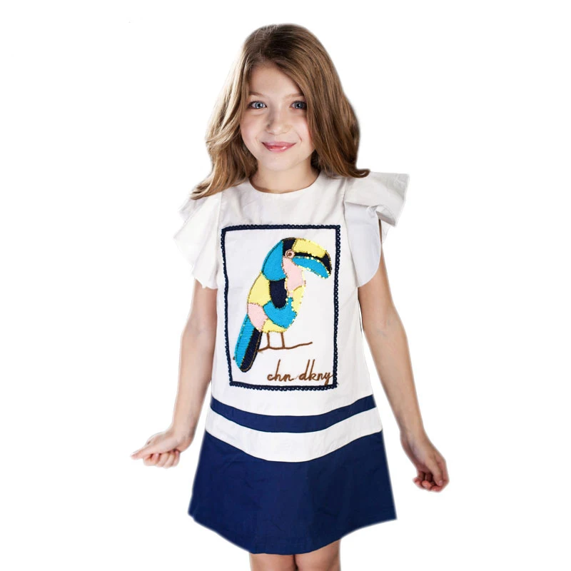 ChildDkivy 2-8 Year 2018 Girls Dress Summer Children Dresses Girl Princess Evening Kids Appliques Party for girls | Детская одежда и