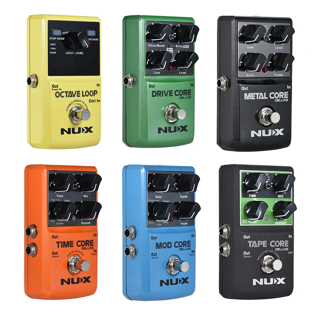 NUX Время CORE Роскошная электрогитара цифровой задержка педаль эффектов с 7