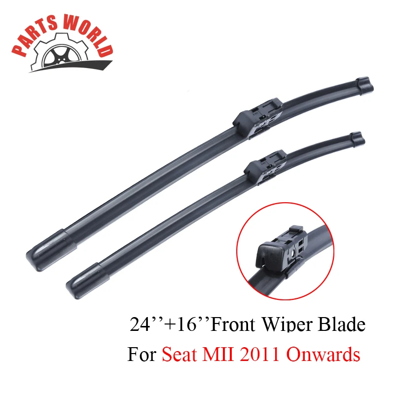 Групповые резиновые передние и задние щетки стеклоочистителя для Seat MII 2011 года.