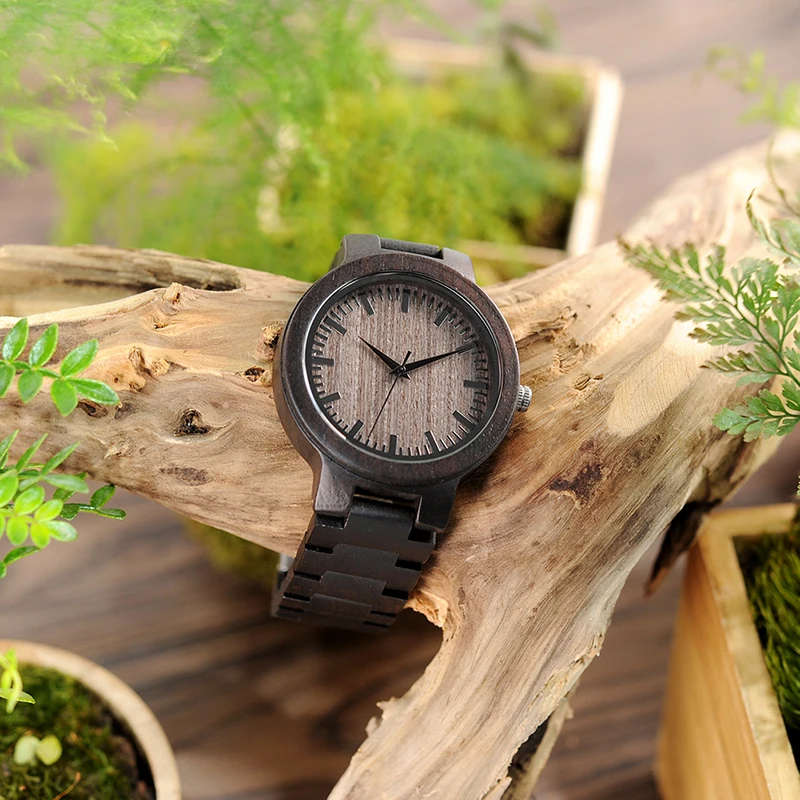 BOBO BIRD WC30 мужские деревянные часы полностью из черного дерева кварцевые часы Япония 2035 Miyota Move Мужские t деревянные часы для мужчин