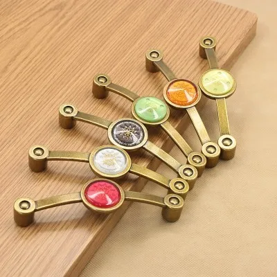 Винтажные модные хрустальные мебельные ручки 110 мм бронзовые для кухонного шкафа