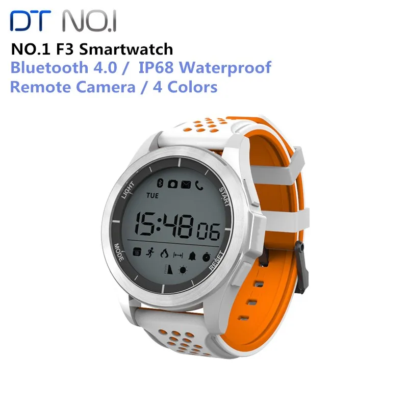 № 1 F3 Bluetooth 4,0 IP68 Водонепроницаемые спортивные Смарт-часы с пультом дистанционного управления камерой, режим работы на открытом воздухе, фитнес-трекер, напоминание, носимые устройства