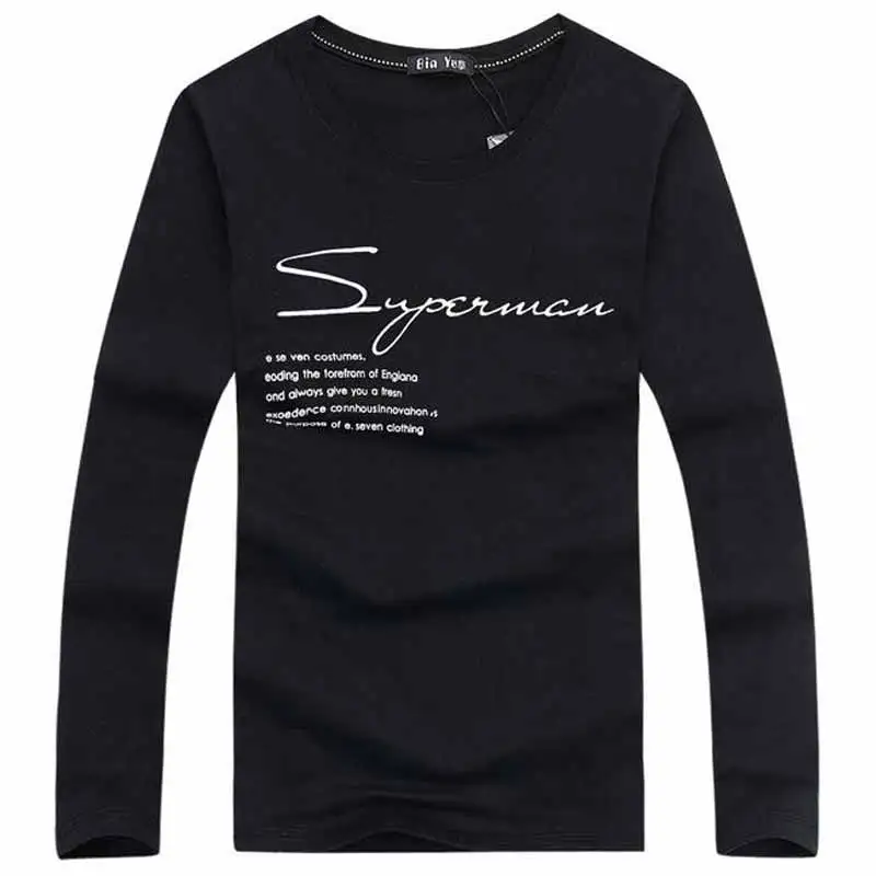 HEE GRAND/мужские модные футболки с длинным рукавом и О образным вырезом из чистого