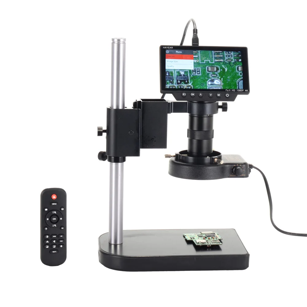 16 МП цифровой микроскоп с ЖК экраном HDMI USB WIFI камера 100X C mount объектив лупа для