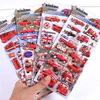 england british transport london bus 3d decorative stickers scrapbooking stick label diary stationery album stickers